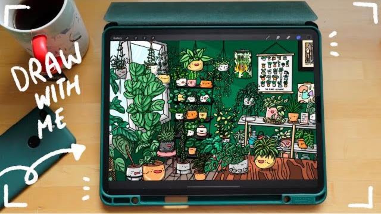 Draw with me Procreate | Chatting about my art journey, plant care, and sublimation printing!