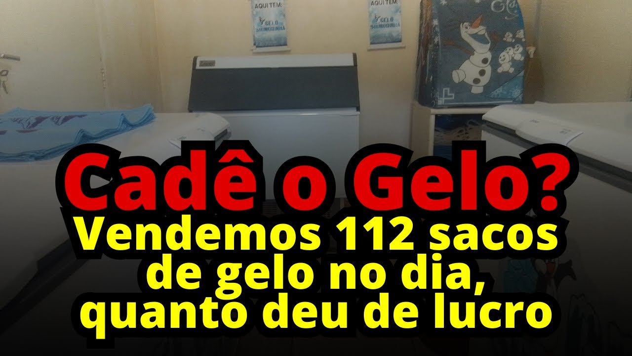 Vendemos 112 sacos de gelo de 5kg no dia