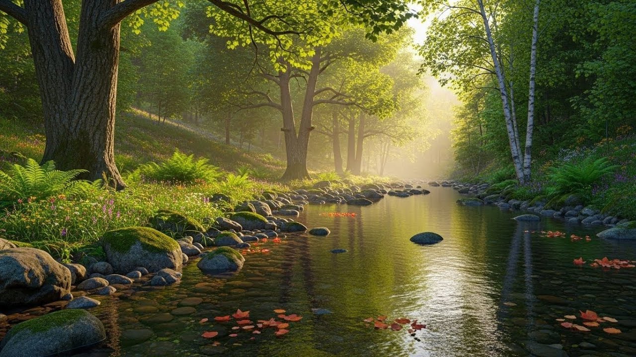 River Soundscape 🌿 Peaceful Water Ambience for Meditation, Study, and Relaxation #597