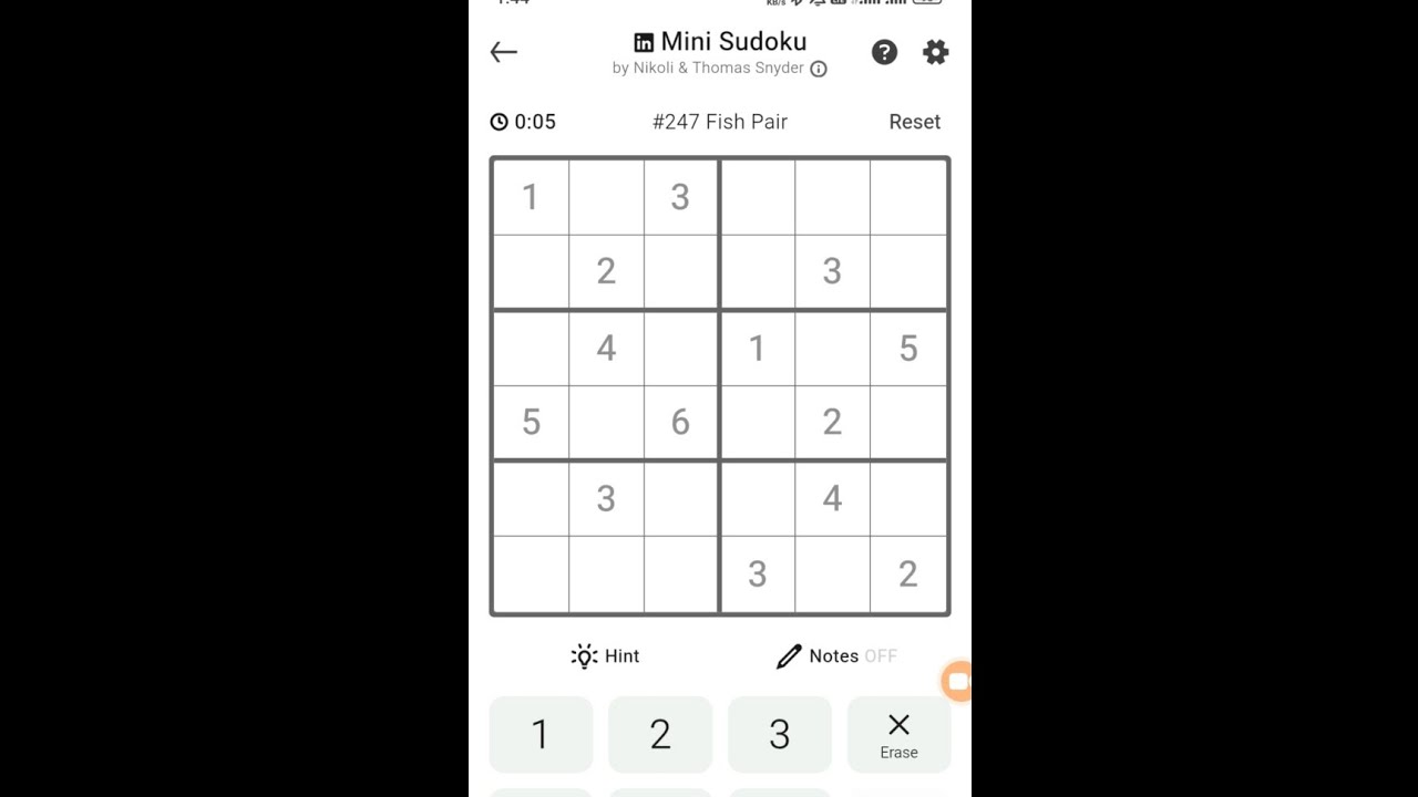 Linkedin Mini Sudoku Answer Today #247 | 15 April 2026 Linkedln Games - Minisudoku