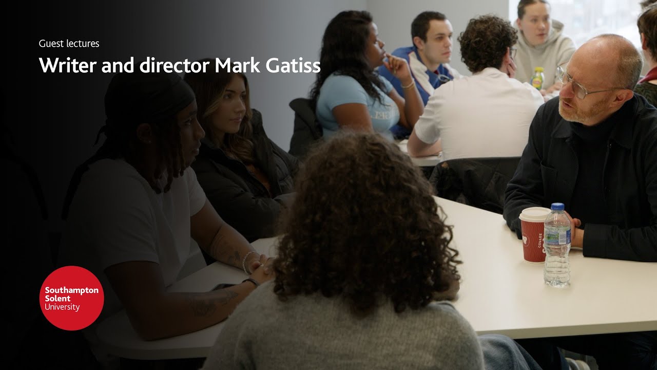 Actor, writer and producer Mark Gatiss visits Solent to offer advice and feedback