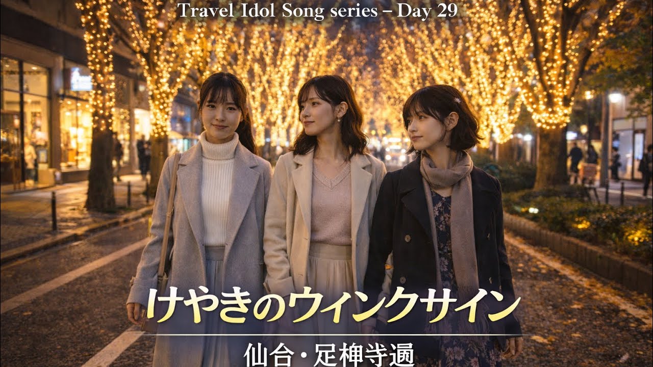 【仙台 アイドル】けやきのウィンクサイン｜Travel Idol Song series – Day 29（仙台・定禅寺通）