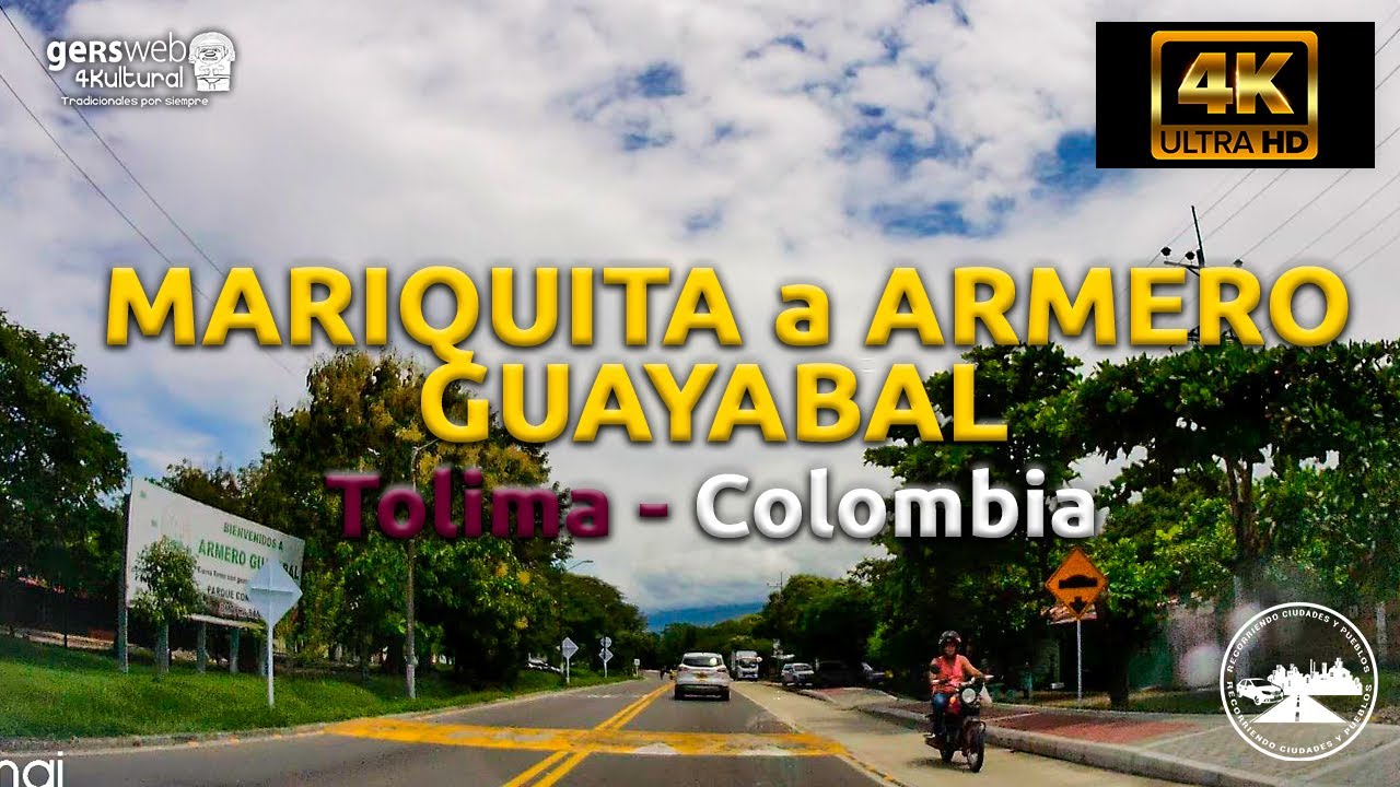 Recorrido en auto de  Mariquita a Armero Guayabal (Tolima - Colombia) 4K Scenic Drive 🚗