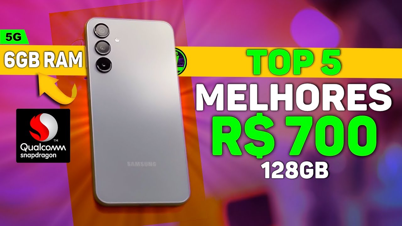 5 CELULARES que RODA JOGOS até 700 Reais BOM e BARATO