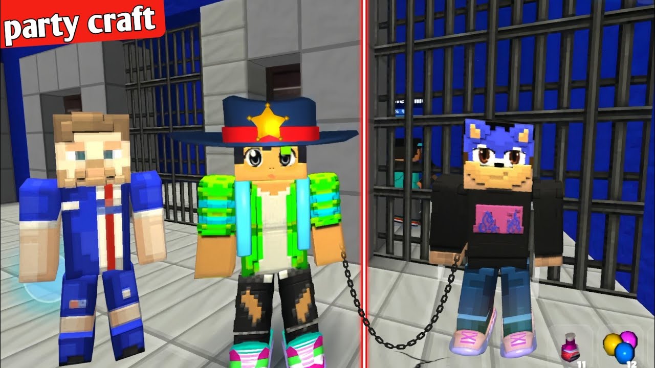 Party craft The prisoner had to be released from jail|party craft kidnap villager secret room