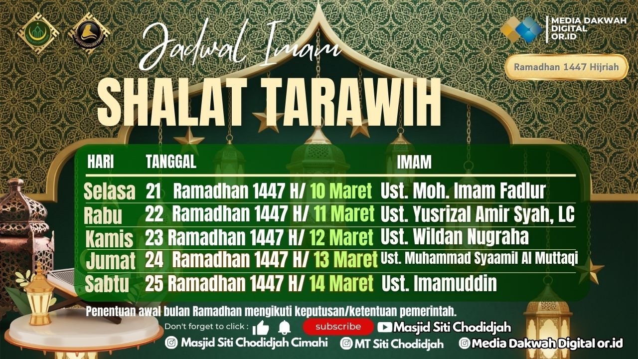SHALAT TARAWIH - 27 Ramadan 1447 H | #masjidsitichodidjahcimahi