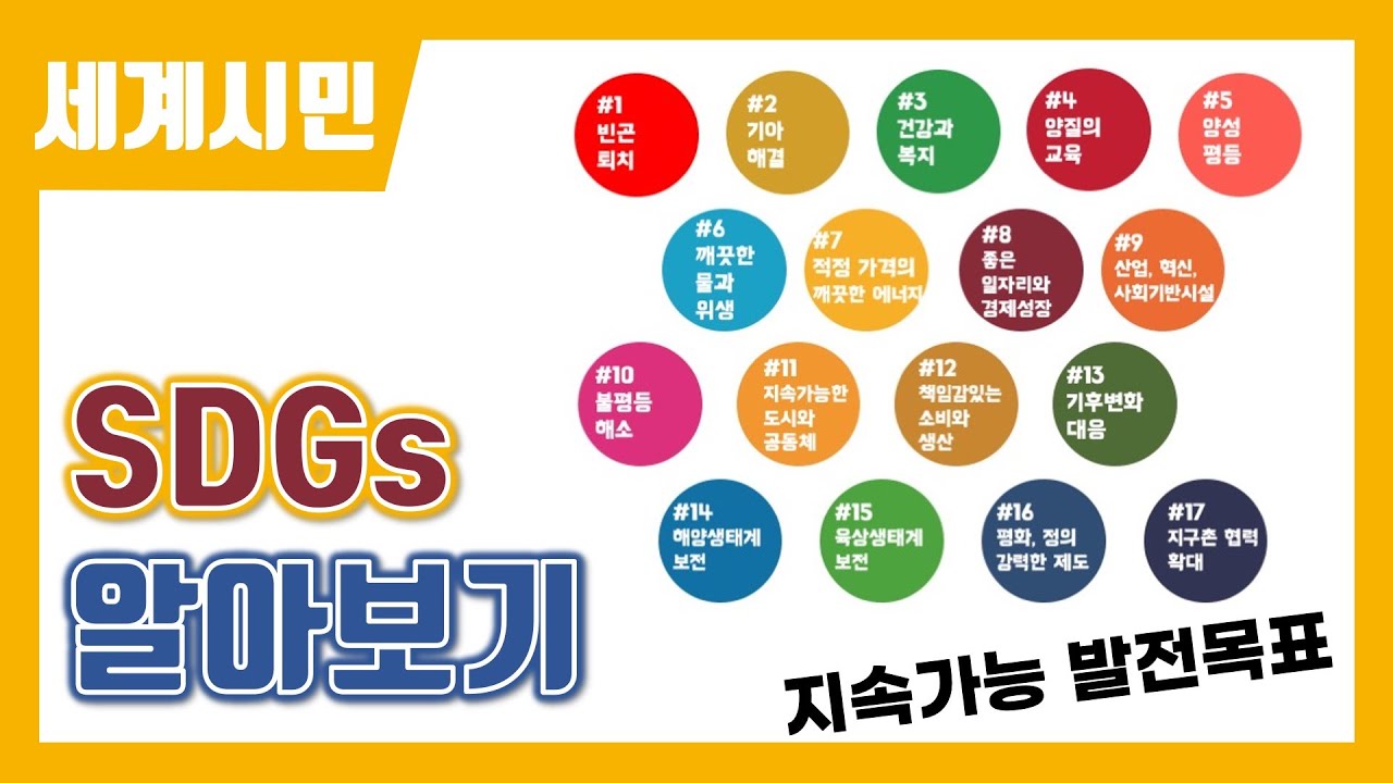 🌏 SDGs (지속가능 발전목표) 17가지 알아보기 (세계시민교육)