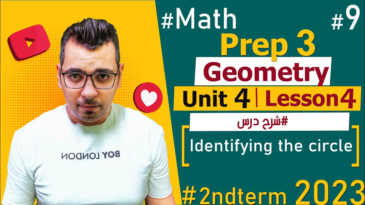 Identifying the circle🔴Unit 4: Lesson  4🔴Geometry🔴Prep 3🔴Math