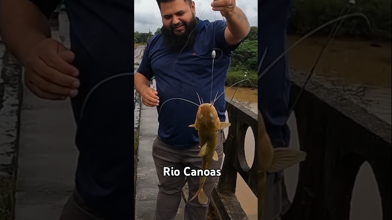 Pescaria de Jundi&aacute; na Ponte do Rio Canoas 🎣 #pescaria #pescarianaserra #pontedorio