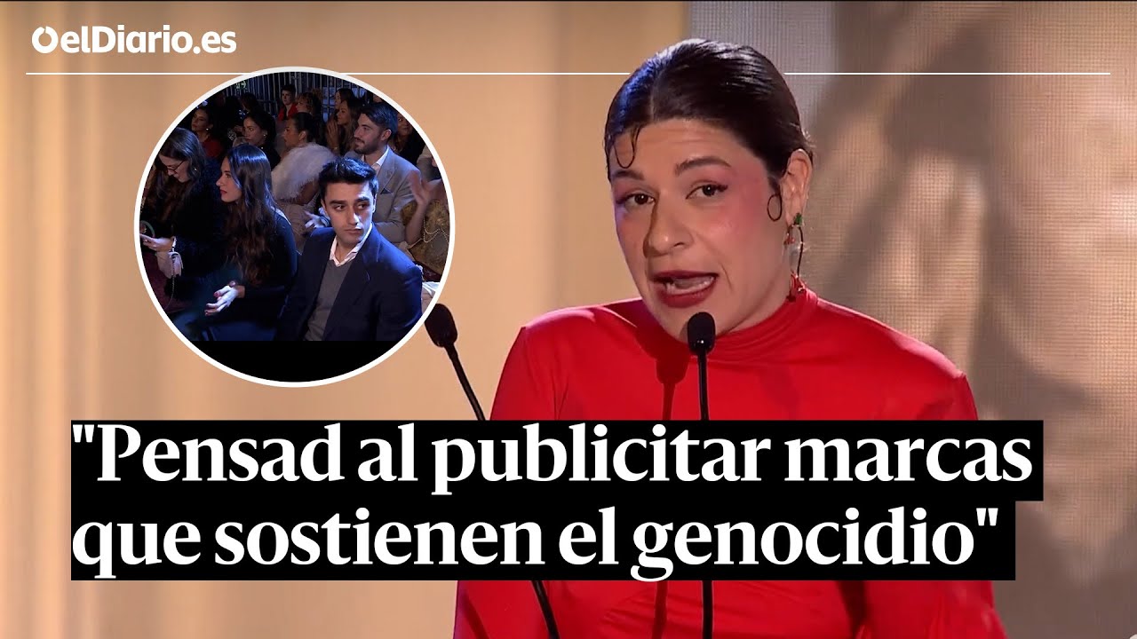 El discurso de Nerea P&eacute;rez de las Heras en los &Iacute;dolo sobre la publicidad de influencers al genocidio