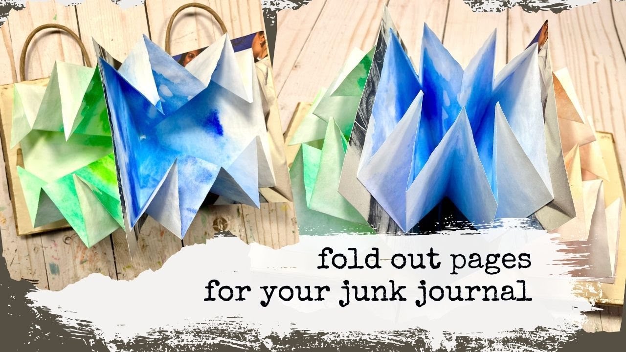 Creating fold out pages in my paper bag junk journal | Prompt: unfold for Junk Journal January