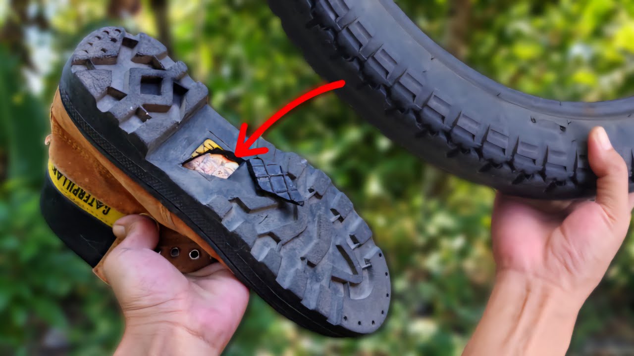 Metode cerdas memperbaiki alas sepatu yang rusak dalam hitungan menit !!