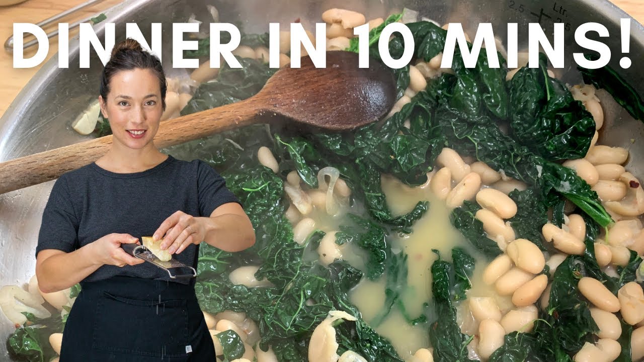 10-Minute Beans and Greens Recipe (Fastest Easiest Dinner Ever?)