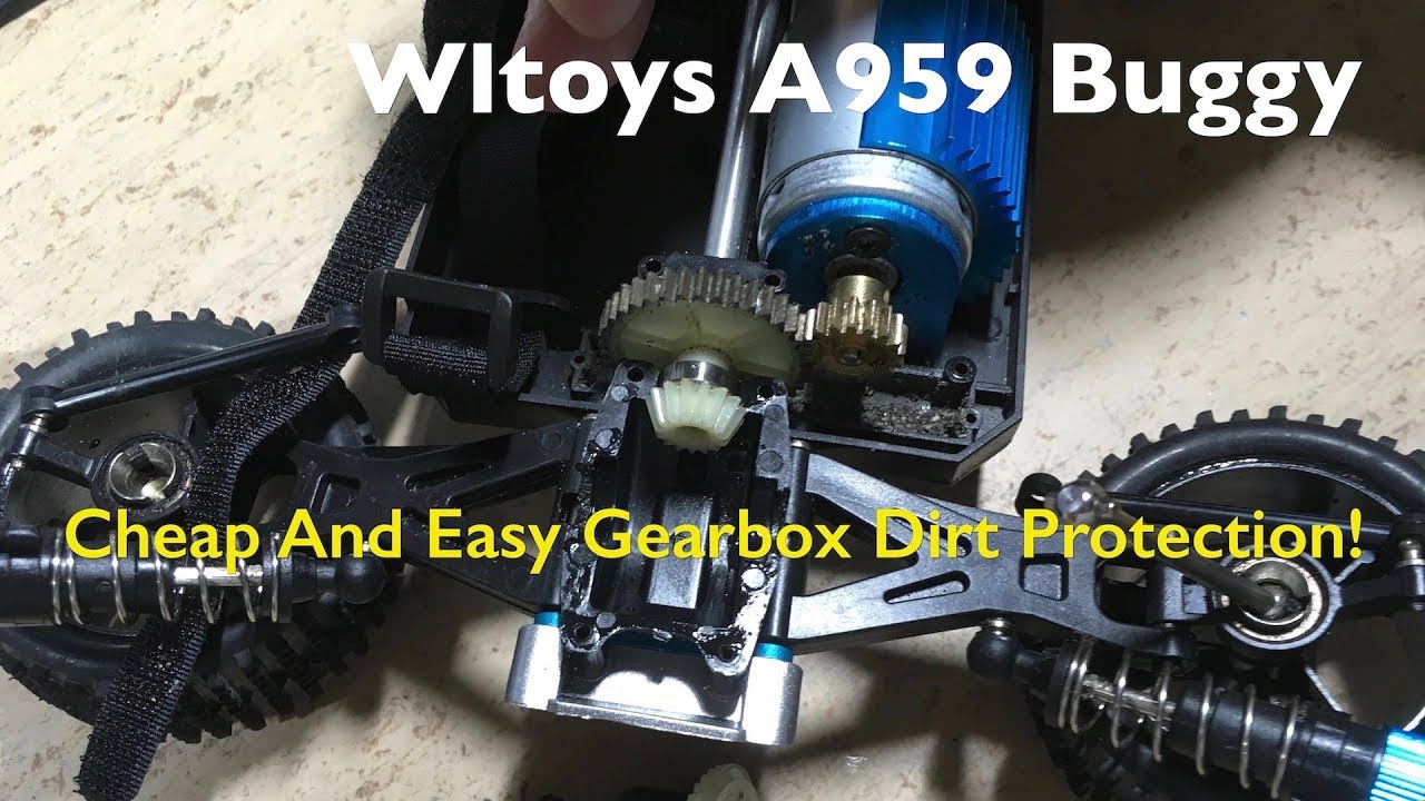 Cheap And Easy A959 Buggy Pinion And Spur Gear Dirt Protection!