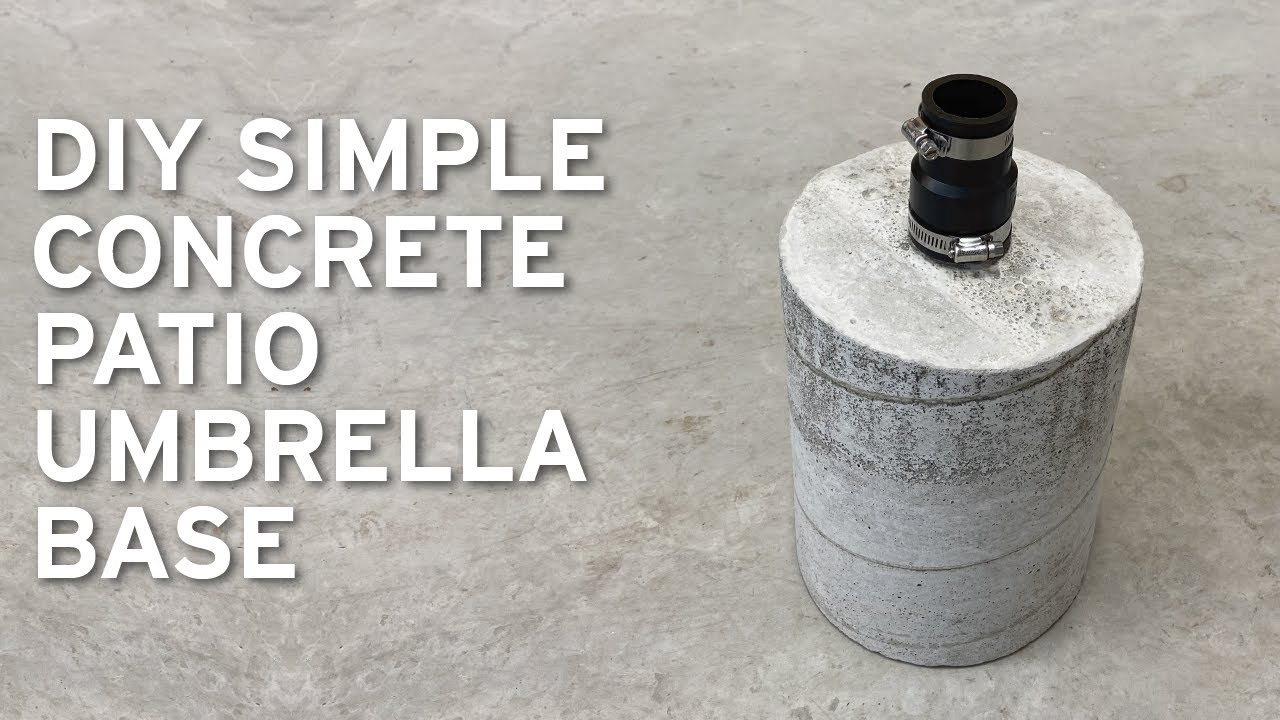 DIY Cheap Simple Modern Concrete Patio Umbrella Base