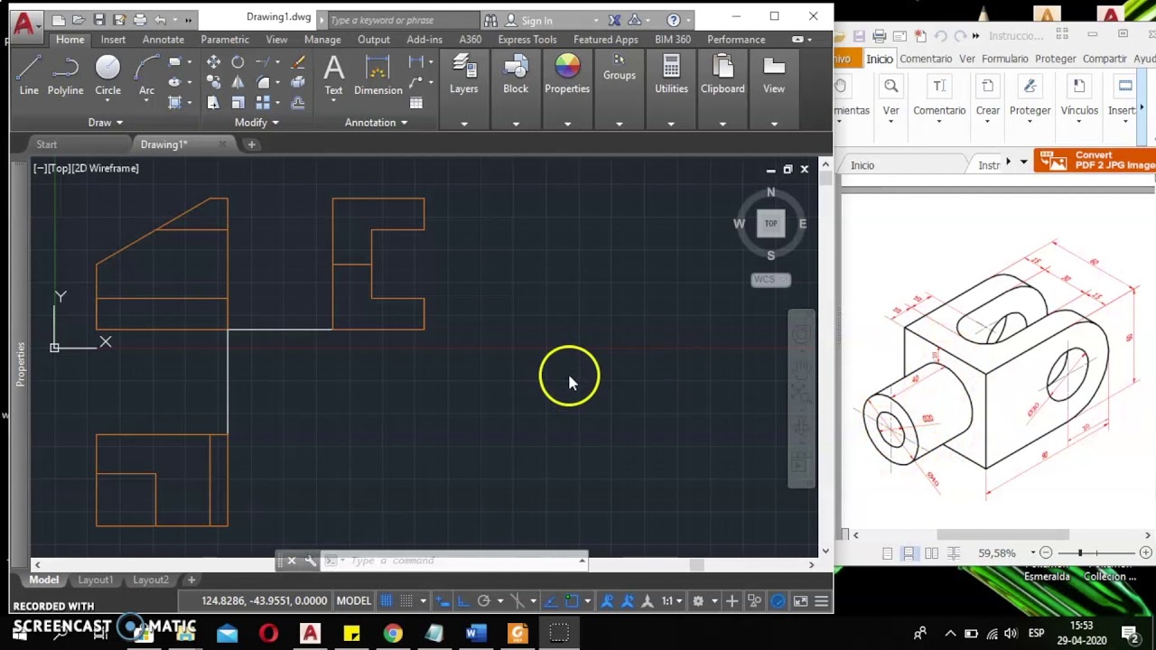 AutoCAD - vistas técnicas