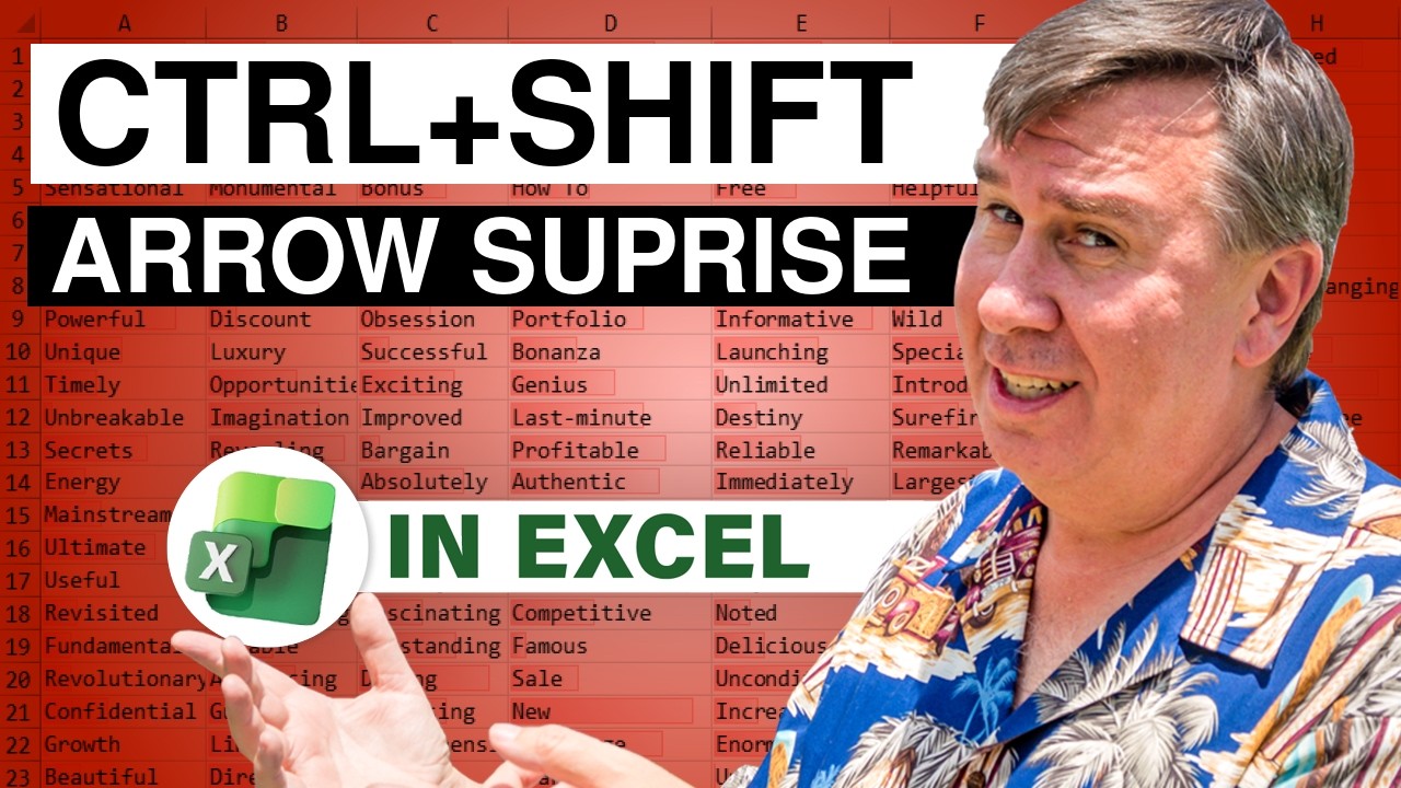 Excel Ctrl Shift Стрелка-сюрприз — Эпизод 2722