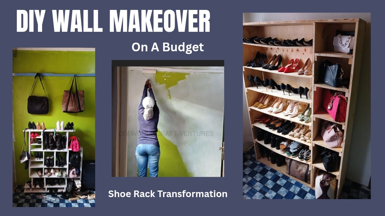 Small Entryway Makeover | Shoe & Handbag Wall Transformation (DIY)