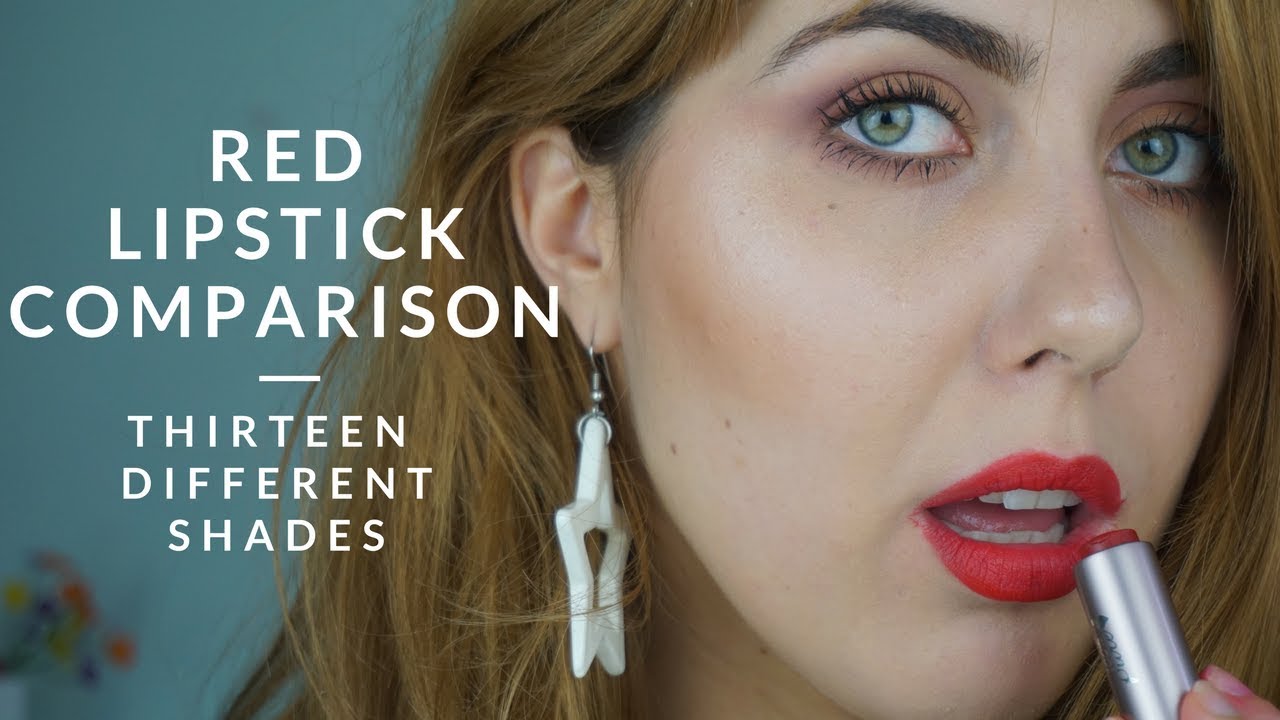 RED LIPSTICK COMPARISON (13 SHADES) | Integrity Botanicals