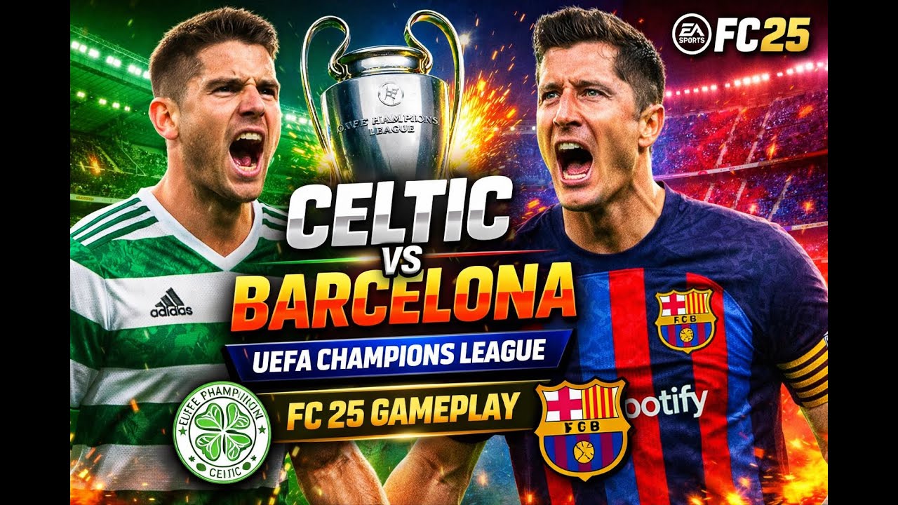 CELTIC VS FC BARCELONA🔥 UEFA CHAMPION LEAGUE Match 9TH | 