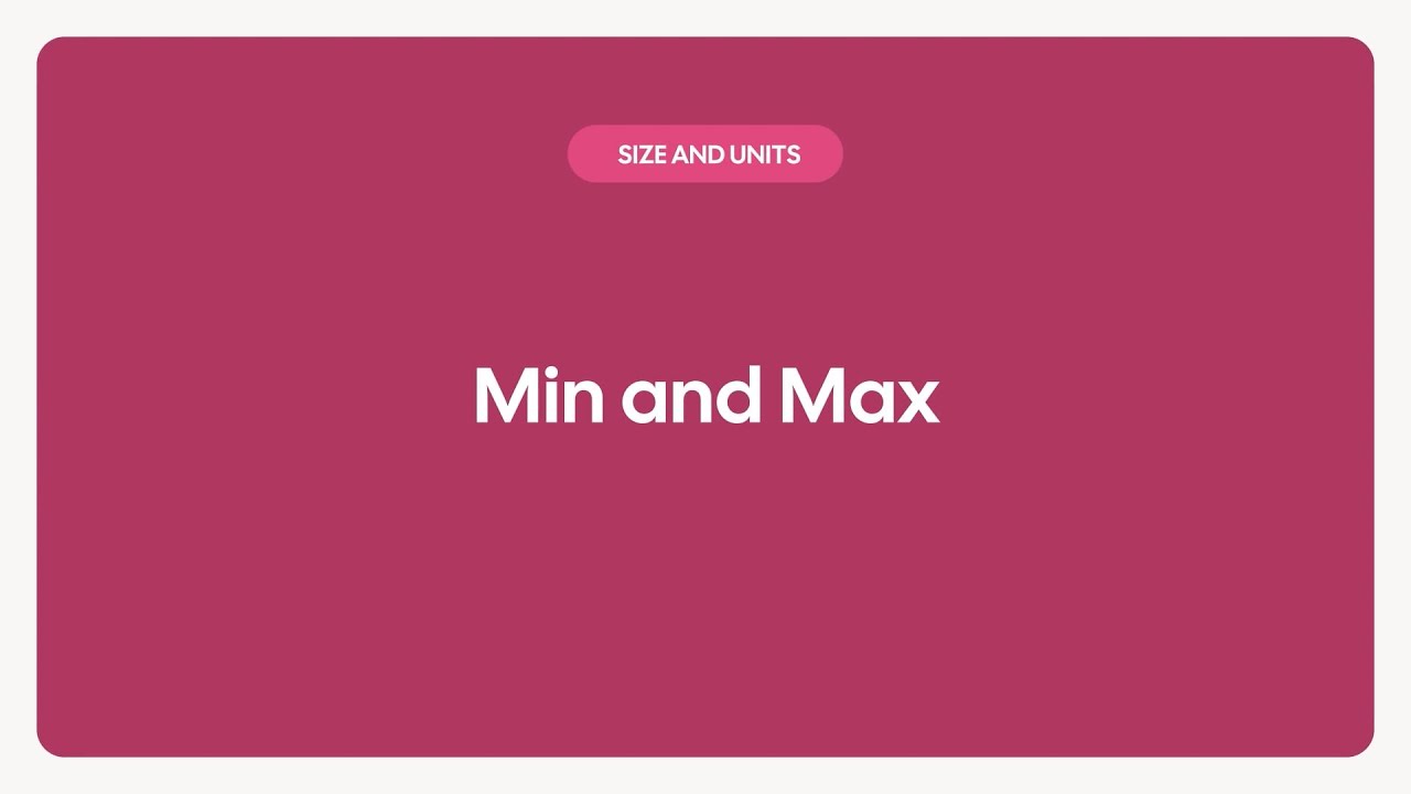 Min and Max