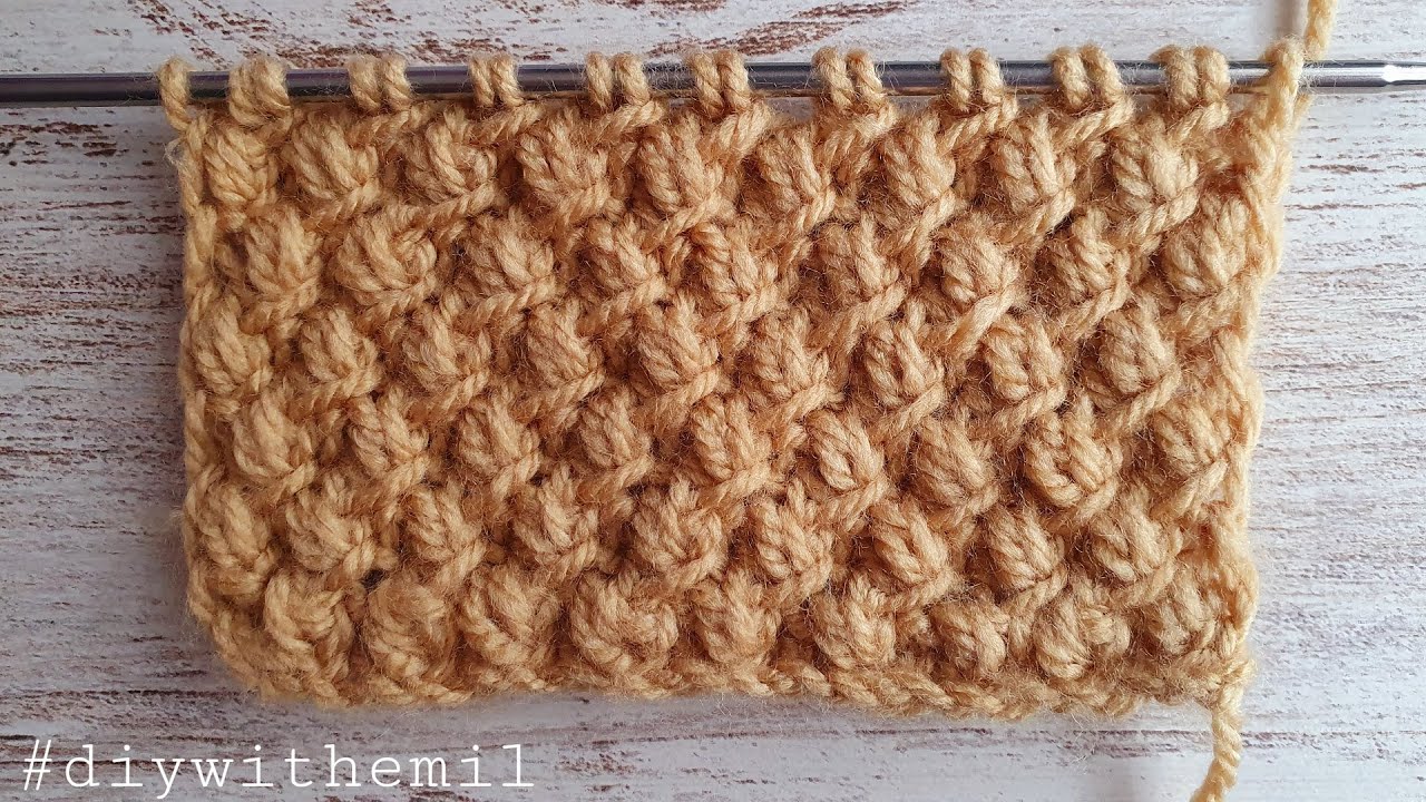 How to knit the foam stitch Tutorial