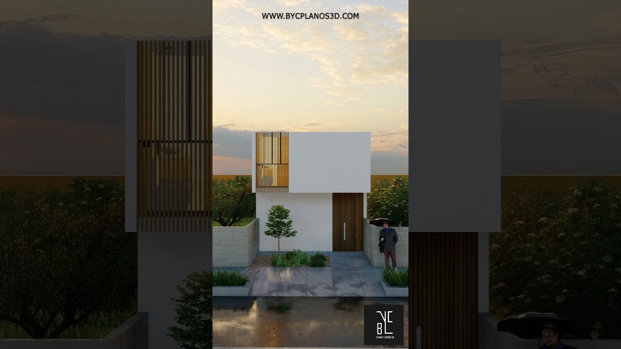 Casa 5x10m | Fachada #architecture #lumionrenderizado #byc #home #design #planosdecasas #lumion