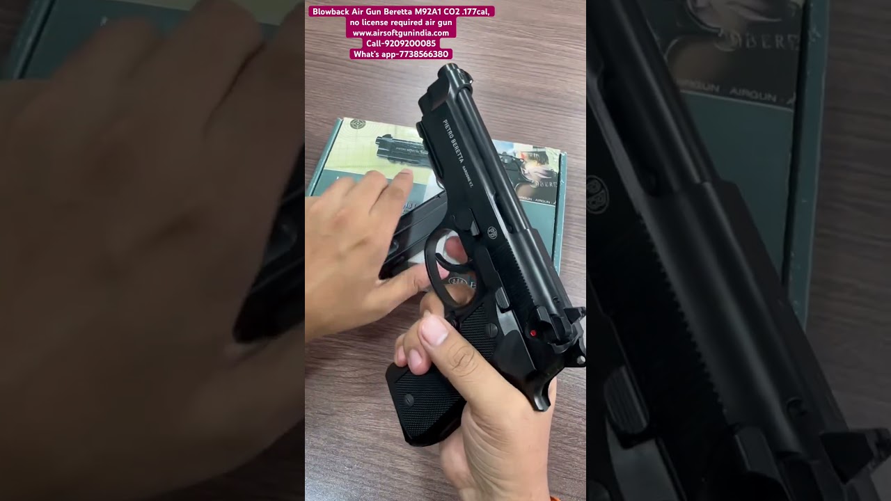 Blowback Air Gun Beretta M92A1 CO2 .177cal #beretta #berettam9a1 #shortsvideo #airgun #umarex #toys