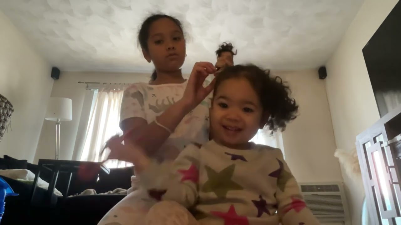 Doing my sister’s hair
