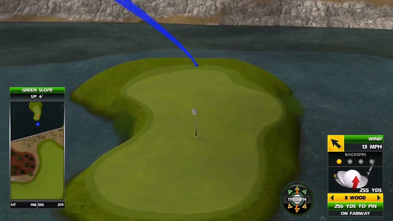 Golden Tee Great Shot on Hollywood Hills!