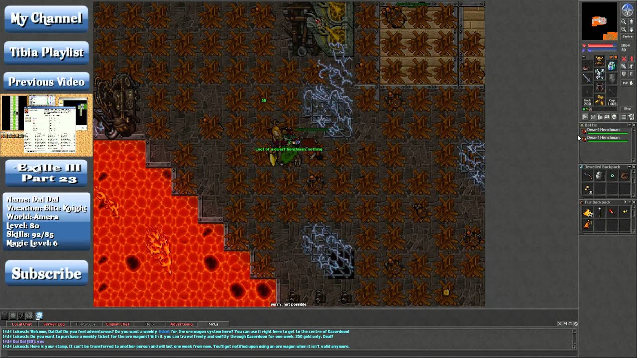 Let's Play Tibia: Secret Service Quest, TBI Mission 7, the Finale. (ENG)