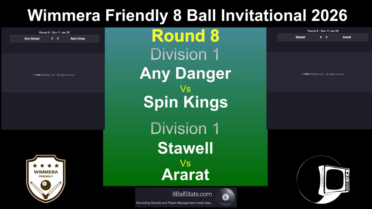 Wimmera Friendly 8 Ball 2026 - Div 1 Rnd 8