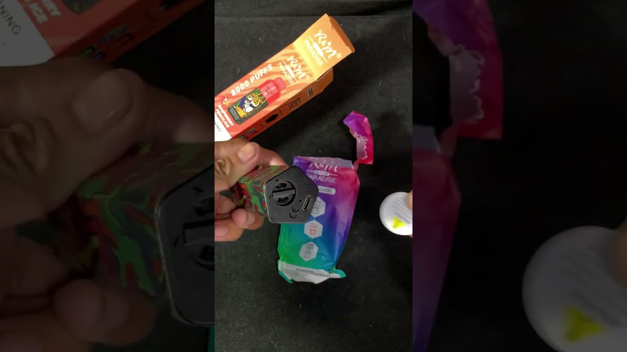 R&M PARADISE 8K *RASPBERRY PEACH ICE* unboxing+tricks video 👏 do u like it?👏
