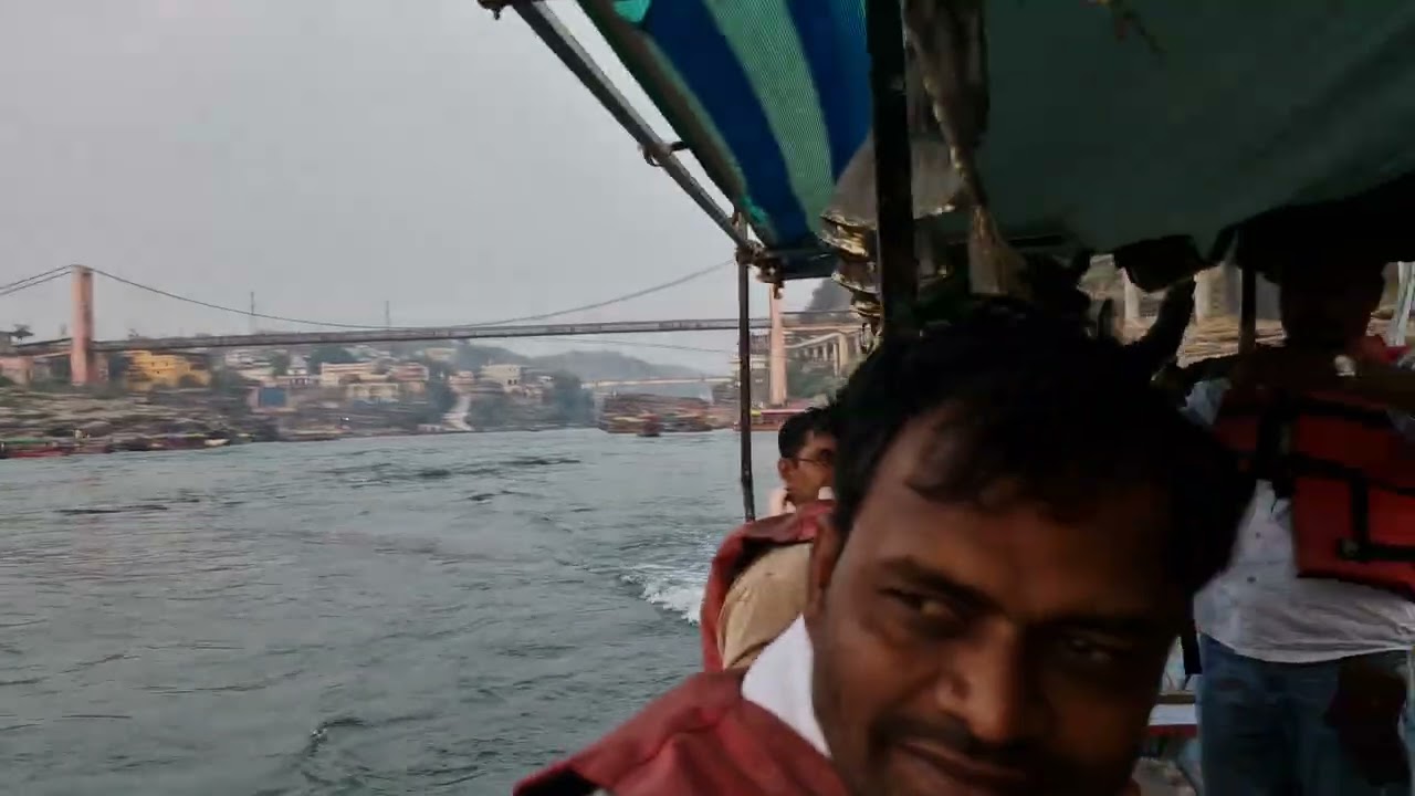 Omakareshwar Jyotirling boating, Kaveri Narmada Confluence 