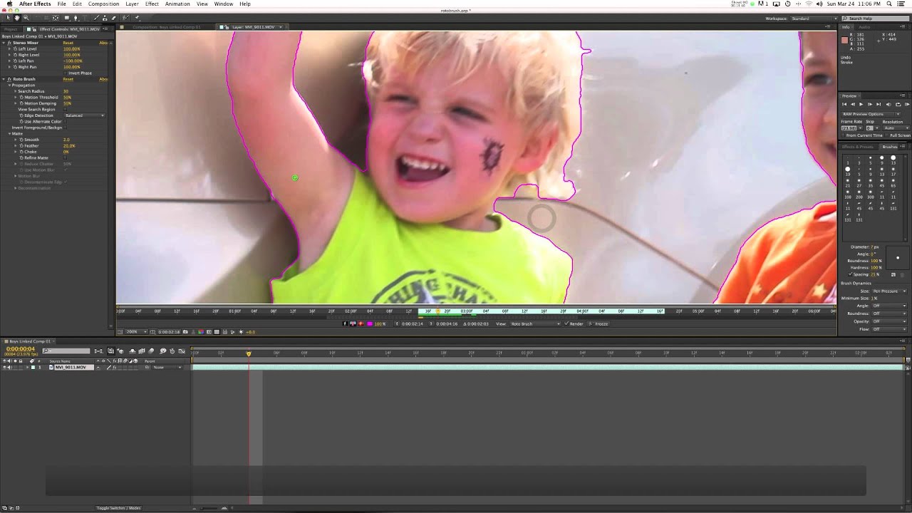 Roto Brush Tool (After Effects CS6)
