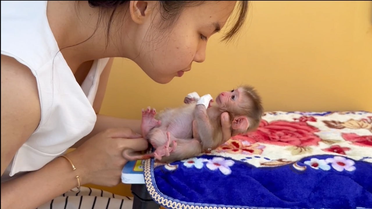 New Mom Making Soft Eyes Contact With NB Baby Yuri