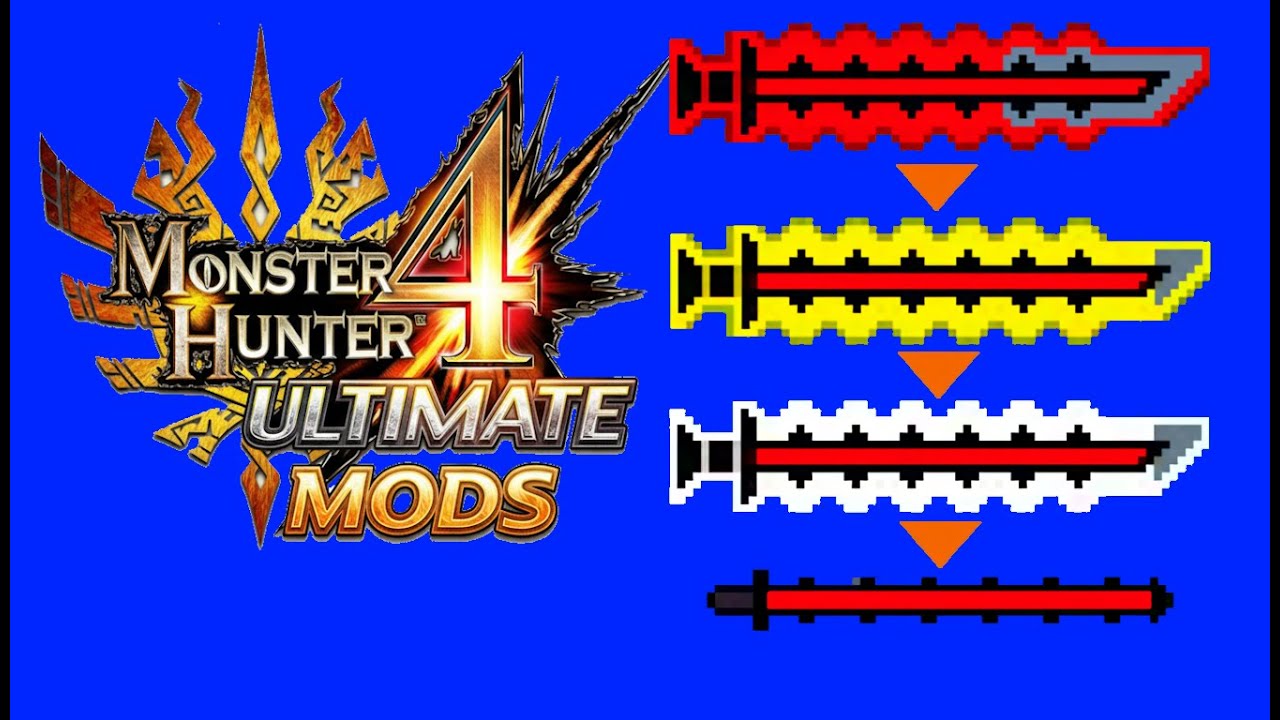 Тест мода MH4U Long Sword Spirit Gauge Mod MH3U P3rd Style