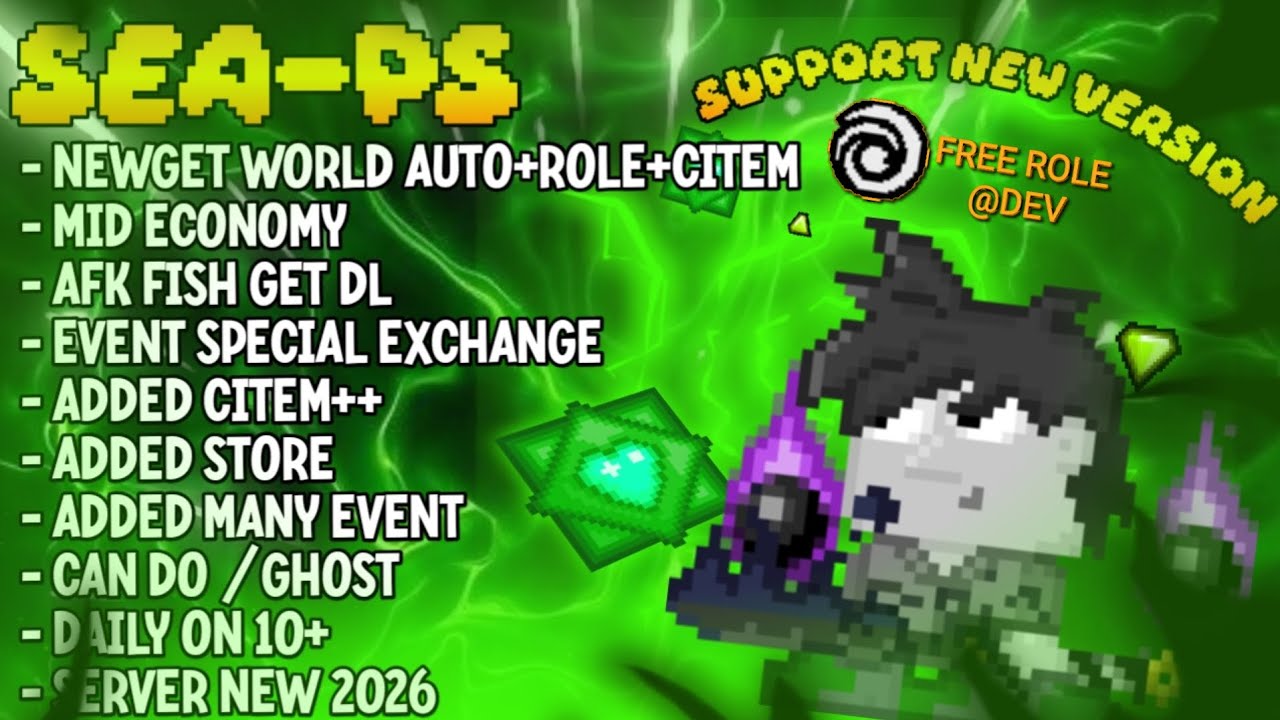 NEW SERVER GTPS 2026 || SEA-PS MID ECO || MANY EVENT+ITEM CITEM++ || FREE ROLE MODS+😱 || GTPS 2026🥳🎊