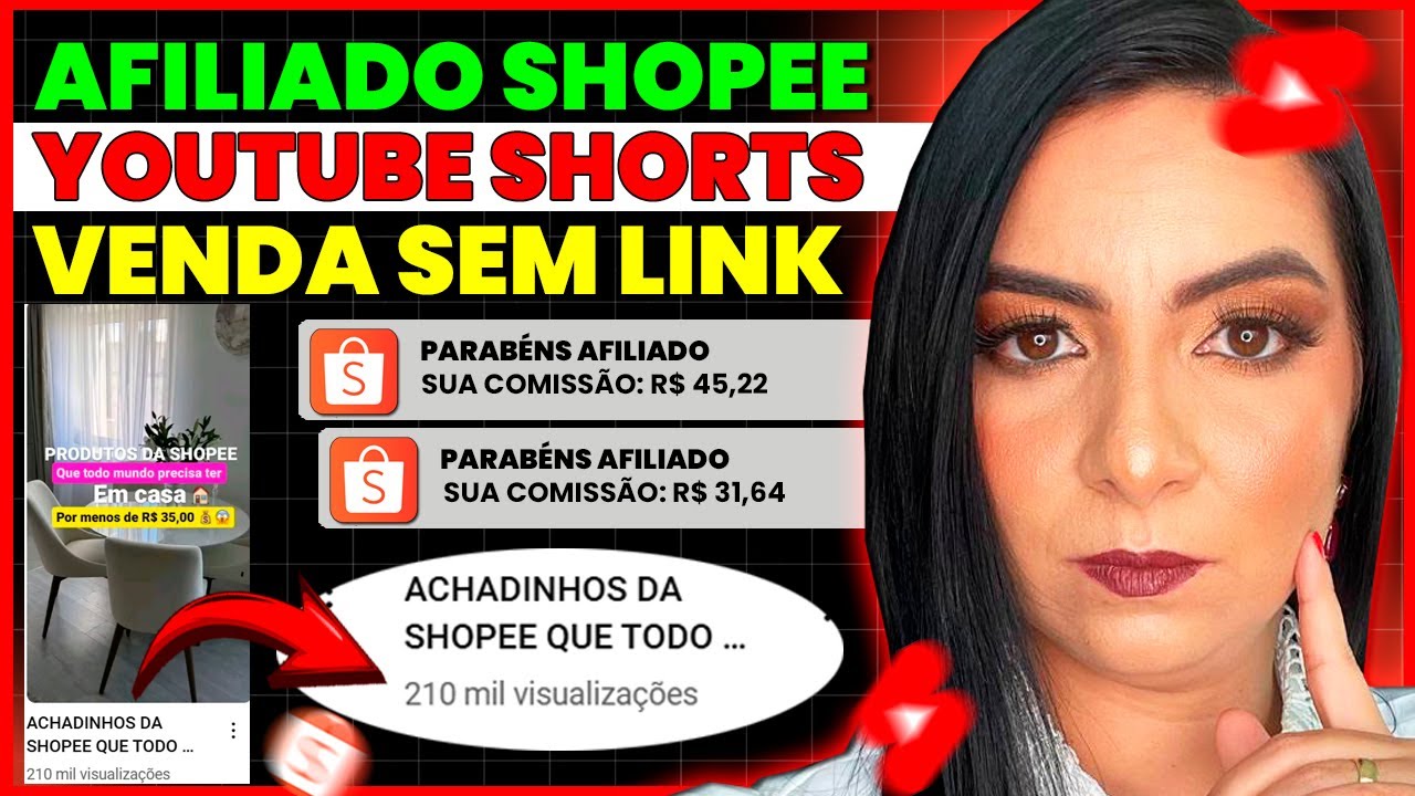 AFILIADO SHOPEE SHORTS: Como Vender Na Shopee Como Afiliado Usando o Shorts Do Youtube