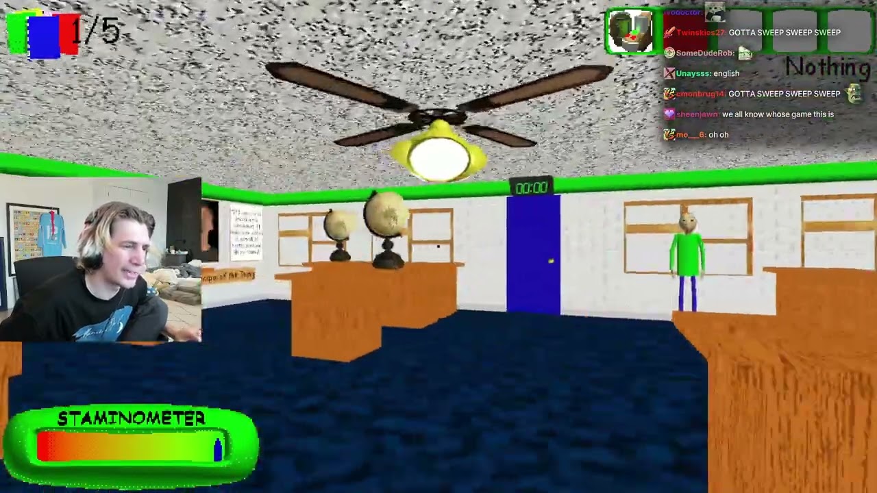 xQc Plays BALDI'S BASICS