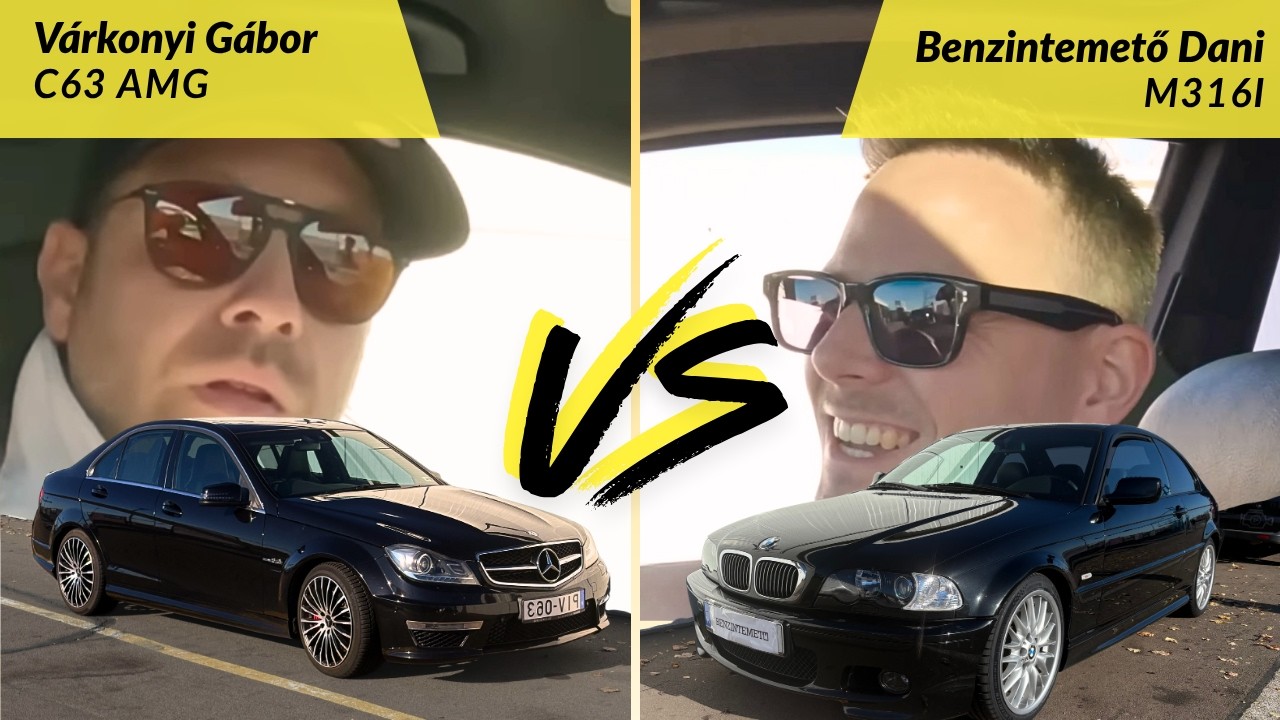 Ki a gyorsabb? Itt a P&Aacute;RBAJ! C63 AMG a BMW (M)316i ellen - Check Engine P&aacute;rbaj