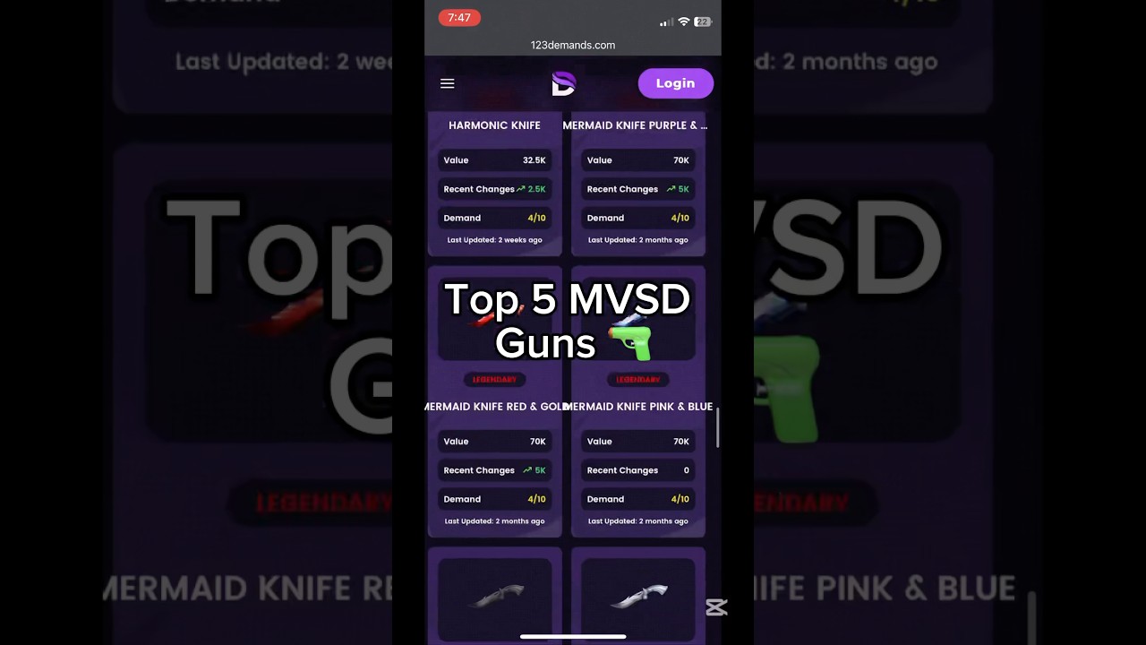 Top 5 MVSD Guns 🔫🥶🔥 #roblox #robloxedit #phonk #mvsdroblox #robloxmvsd