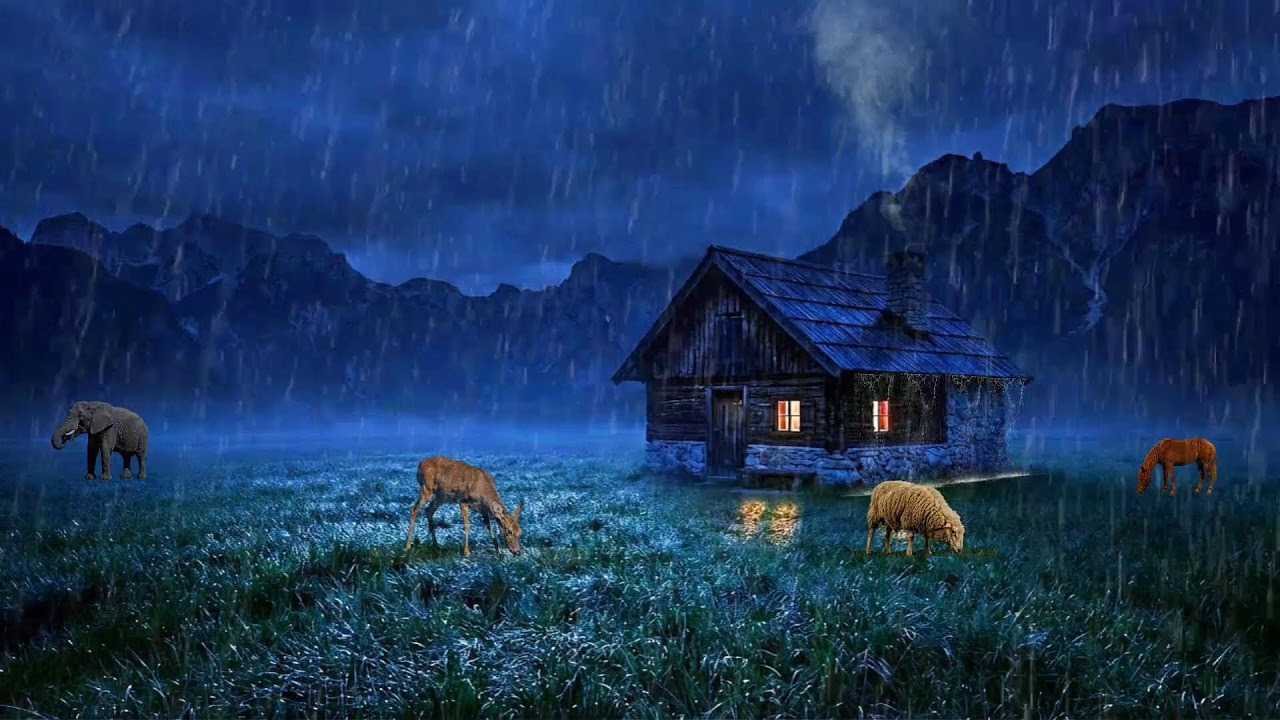 Fall Into Deep Sleep in 3 Minutes 🪵🌧️ Cozy Cabin Rain | Safe, Calm Night Sounds