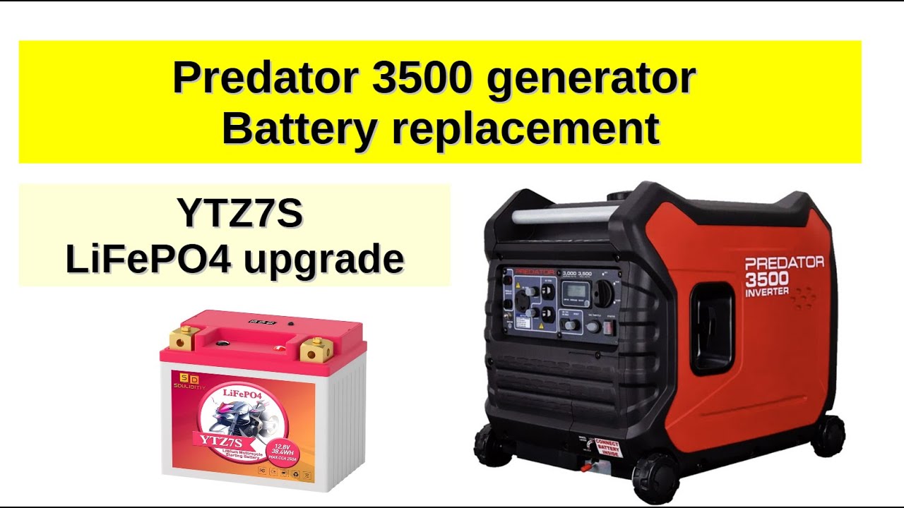 Replacing Predator 3500 inverter generator battery