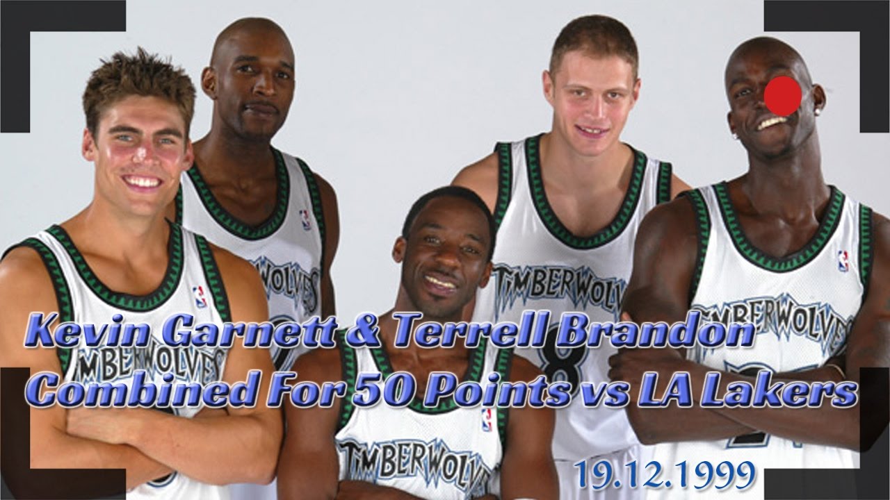 Kevin Garnett & Terrell Brandon Combined For 50 Points vs LA Lakers (19.12.1999)