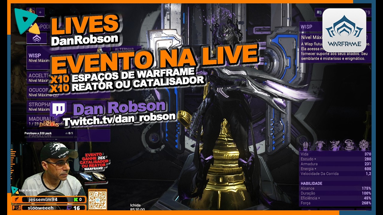 #warframe Fazendo Santuário Elite e Abrindo Relíquias !! Live com Evento on !!