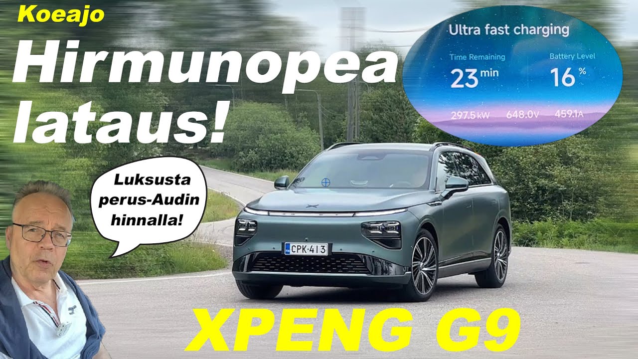 Koeajossa iso XPENG G9: luksusta perus-Audin hinnalla