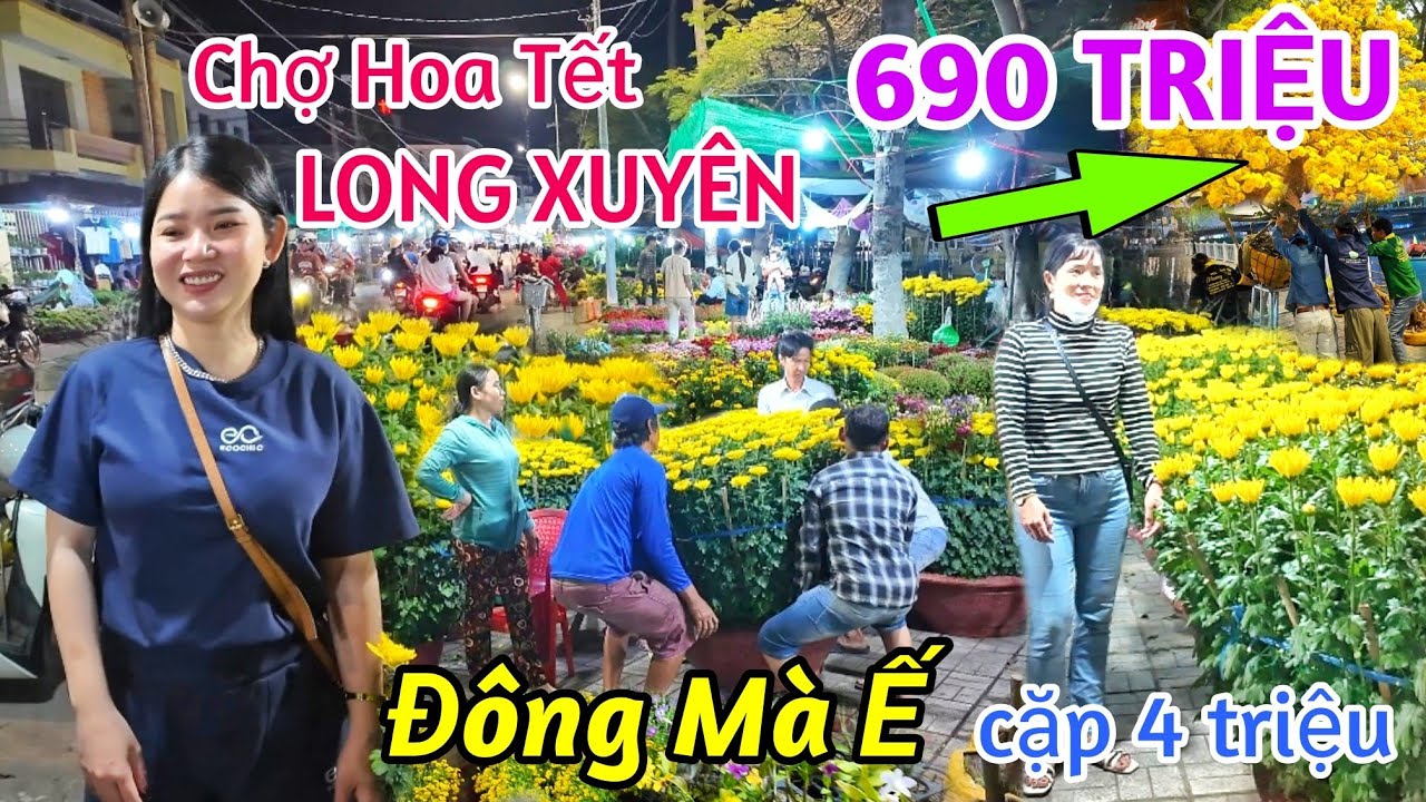 TRỰC TIẾP CHỢ HOA XUÂN LONG XUYÊN TẾT 2026 SÔI NỔI TẤP NẬP NHƯNG Ế ẨM