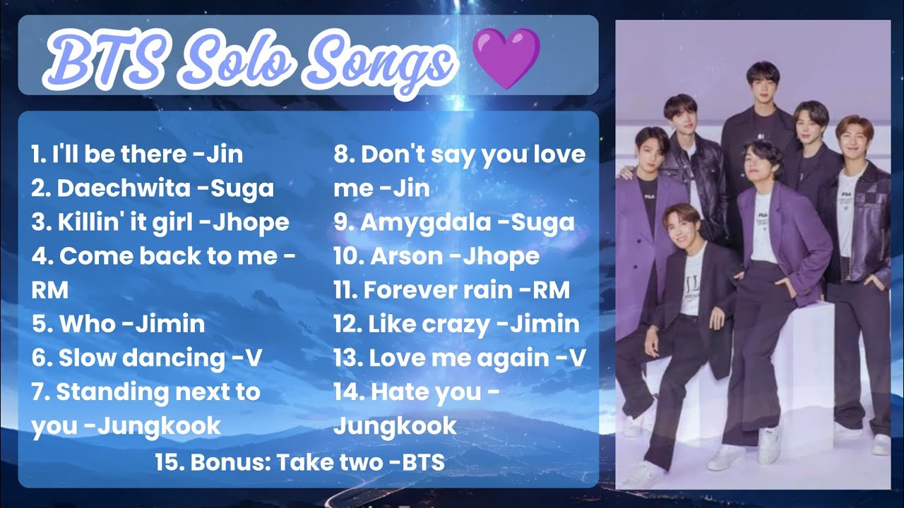 BTS Solo Playlist For Every Mood ❤‍🔥 Enjoy :) 