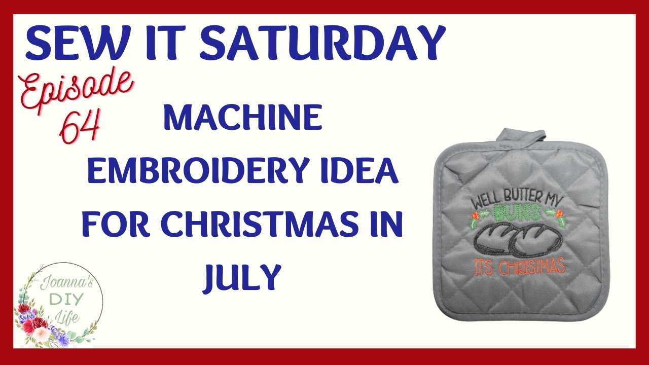 MACHINE EMBROIDERY IDEA FOR CHRISTMAS IN JULY